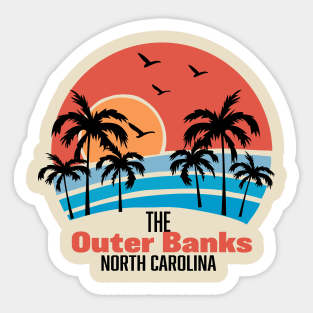 Outer Banks Sunset Blue Design Sticker